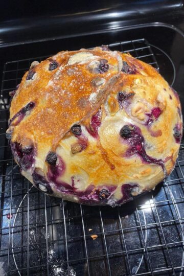 Blueberry Lemon Cream Cheese Sourdough Bread