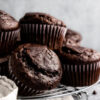 Double Chocolate Sourdough Muffins