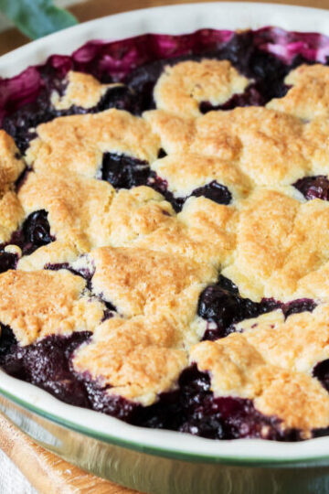 Sourdough Blueberry Cobbler