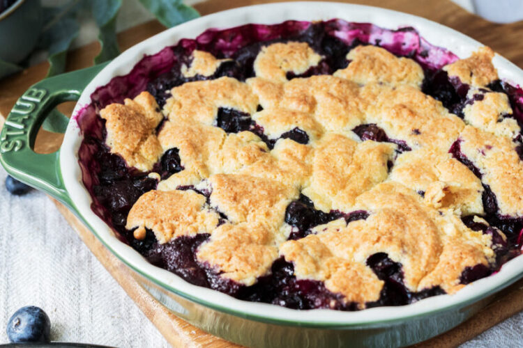 Sourdough Blueberry Cobbler