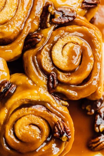 Sourdough Caramel Pecan Cinnamon Rolls
