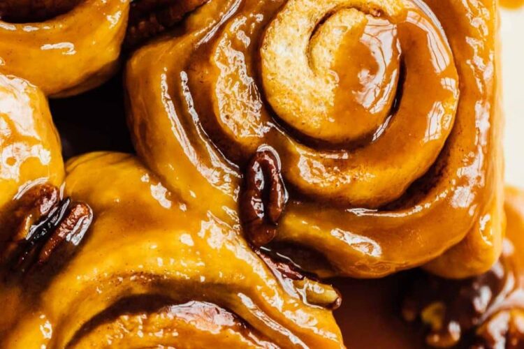 Sourdough Caramel Pecan Cinnamon Rolls