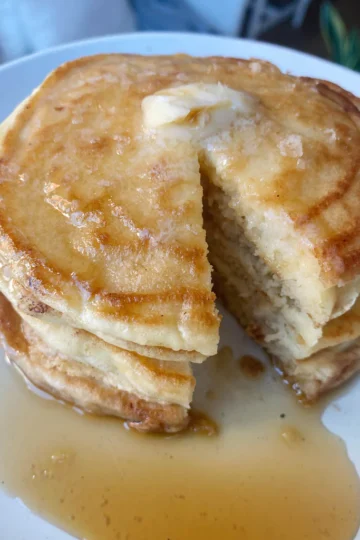 Fluffy Sourdough Protein Pancakes